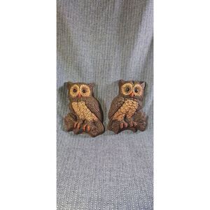 Vintage 1970s molded foam or resin owl